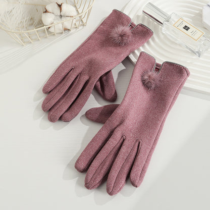 Women's & Men's Fashion Outdoor Riding Fleece-lined Thickened Cold Gloves