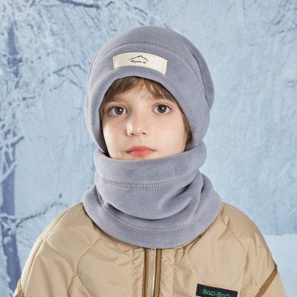 Children's Hat Winter Olympic Fleece Warm Two-piece Set Boys Outdoor Kids' Headwear