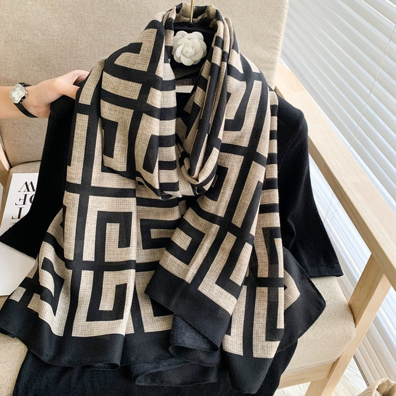 Women's Shawl Air-conditioned Room Outer Match High-grade Scarfs