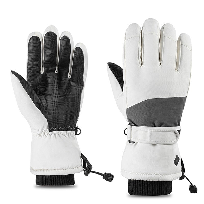 Winter Waterproof Ski Warm Thickening Five-finger Gloves