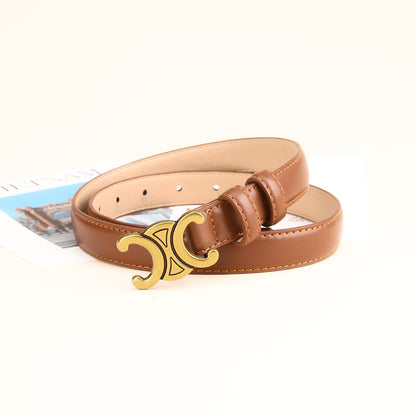 Women's Double Imitation Leather Advanced Sense Style Decoration Belts