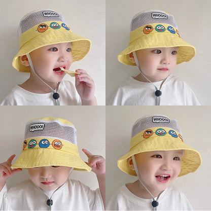 Children's Cartoon Mesh Summer Sun Protection Hat Male Kids' Headwear