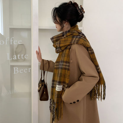 Women's Artificial Cashmere Retro Warm Long Shawl Scarfs