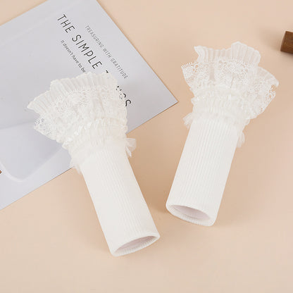 Temperament Classic Style Three-dimensional Decoration Cuff Gloves