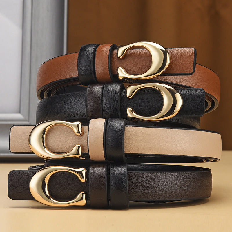 Women's Slim Decorative Thin Female Korean Style Belts