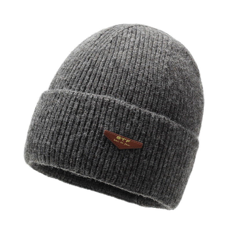 Men's Woolen Winter Mountaineering Fleece-lined Warm Pullover Hats & Caps