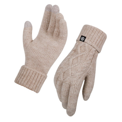 Cycling Wool Twist Lengthen Thicken Outdoor Gloves