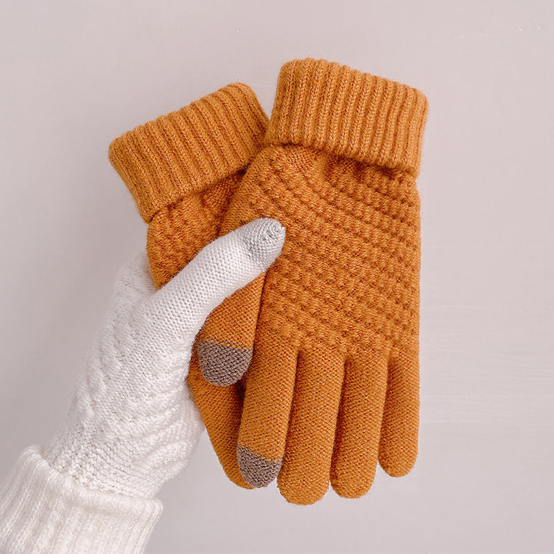 Women's Protection Warm Plush Cute Touch Screen Gloves