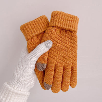 Women's Protection Warm Plush Cute Touch Screen Gloves