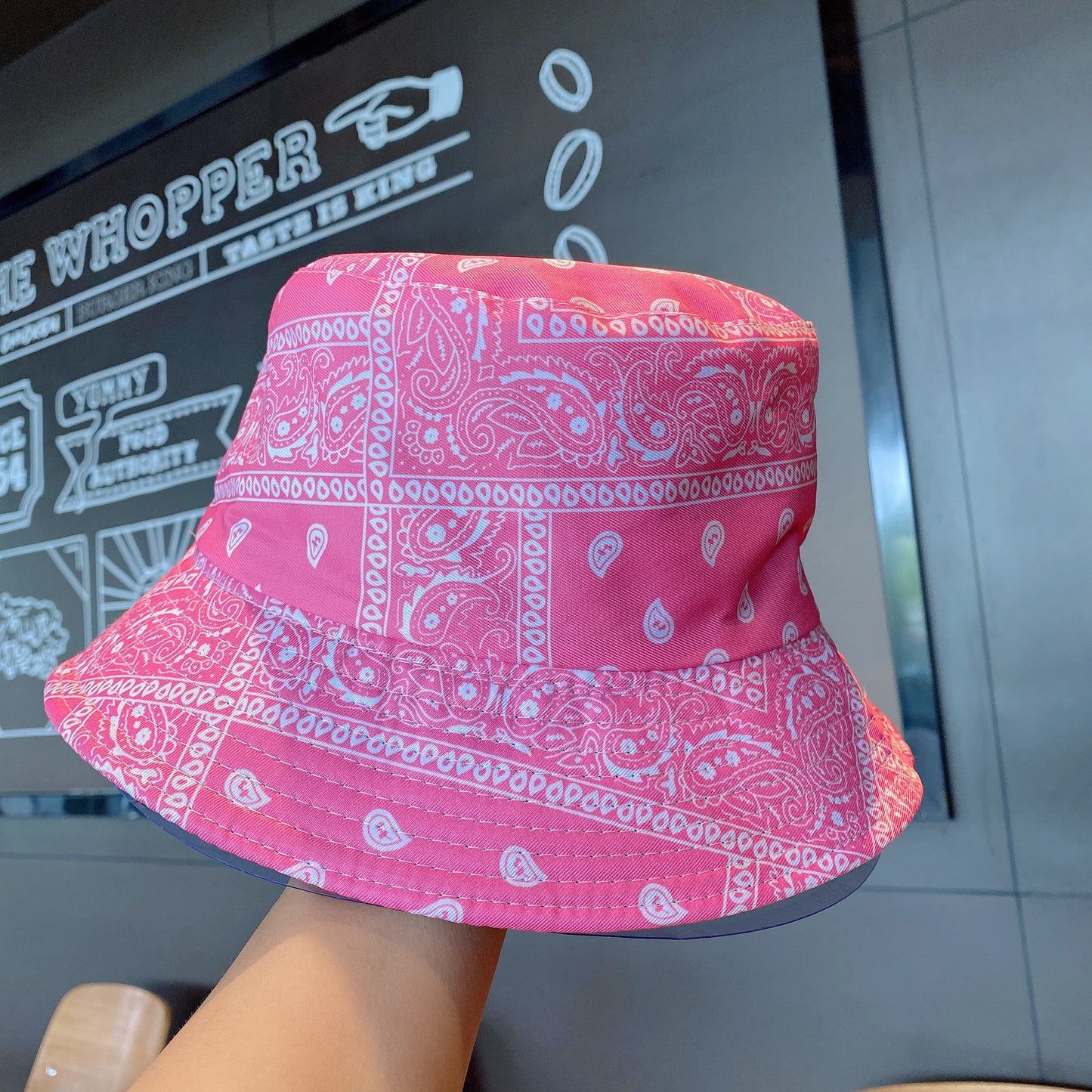 Trendy Paisley Printed Bucket Hat Street Fashion Foldable Hats & Caps