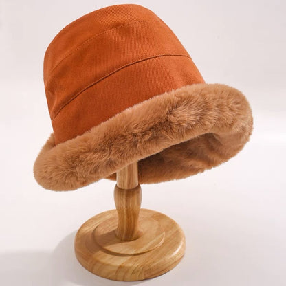 Women's Plush Fisherman Hat Thickened Curling Fur Mongolian Hats & Caps