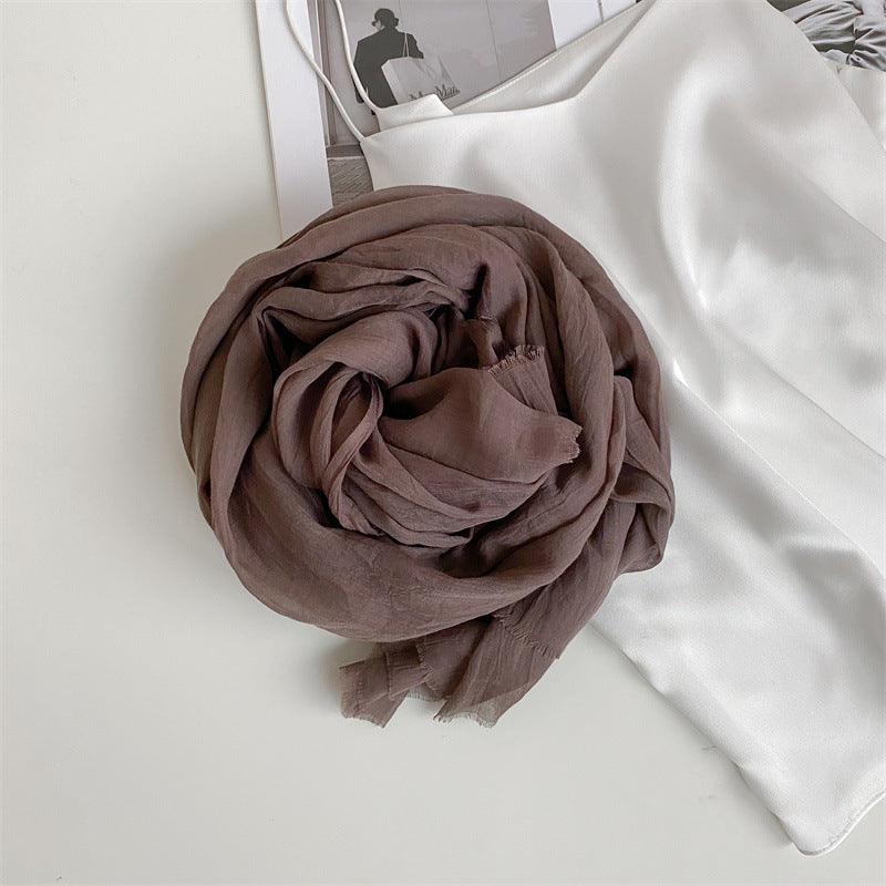 Women's Thin Desert Shawl Color Wins Cotton Scarfs