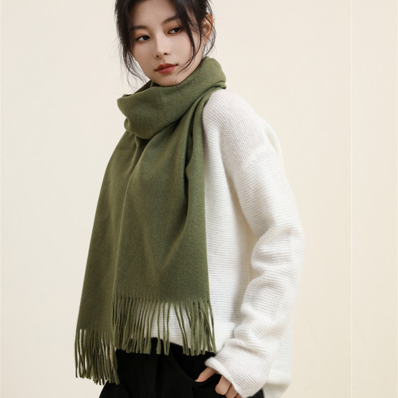 Women's Style Versatile Winter Thickened Business Wool Scarfs