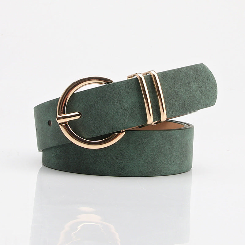 Women's Fashion Boutique Sheepskin Pattern Pin Buckle Belts