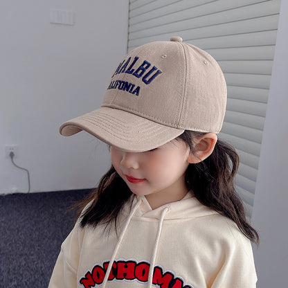 Korean Fashion Peaked Thin Letter Handsome Kids' Headwear