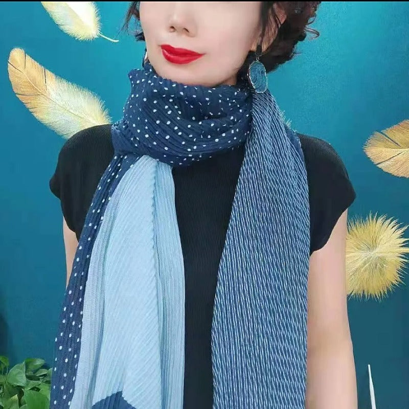 Women's Linen Korean Patchwork Color Fashionable Stylish Scarfs