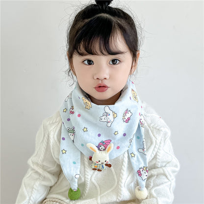 Children's Towel Color Polka Dot Pattern Double Scarfs