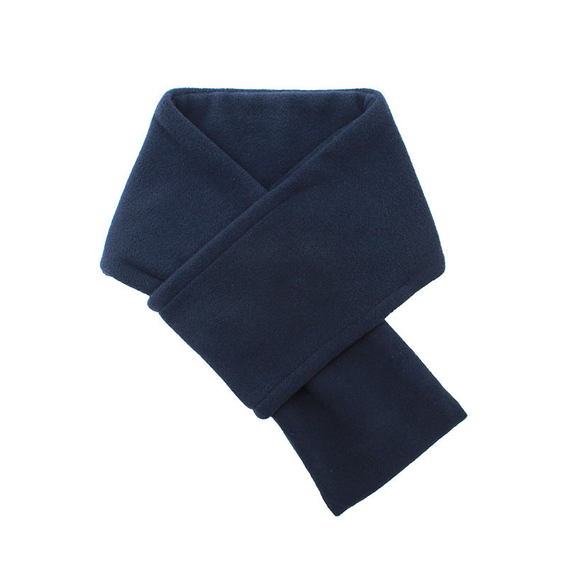 Men's Warm Fashionable Simple Solid Color Polar Scarfs