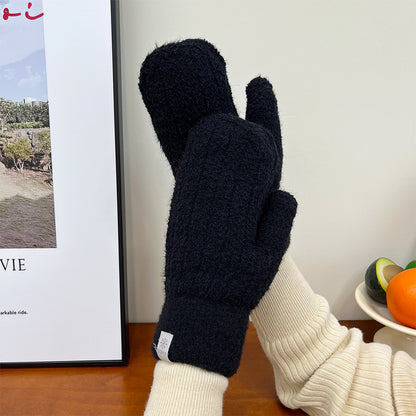 Women's Russian Knitted Thermal Cold Protection Thickening Gloves