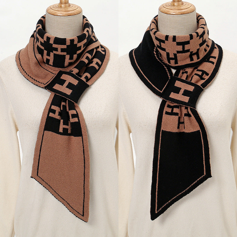 Wool Cross Short Small Gift Female Scarfs