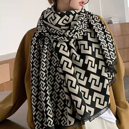 Women's Letter Artificial Cashmere Korean Warm Shawl Scarfs