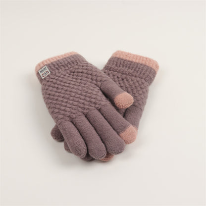 Women's Winter Warm Thickened Plus Veet Cotton Gloves