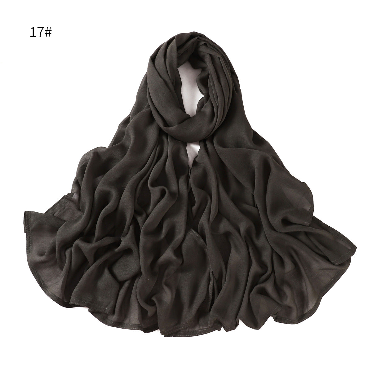 Wide Brim Thin Modal Monochrome Rayon Breathable Shawl Cotton Scarfs