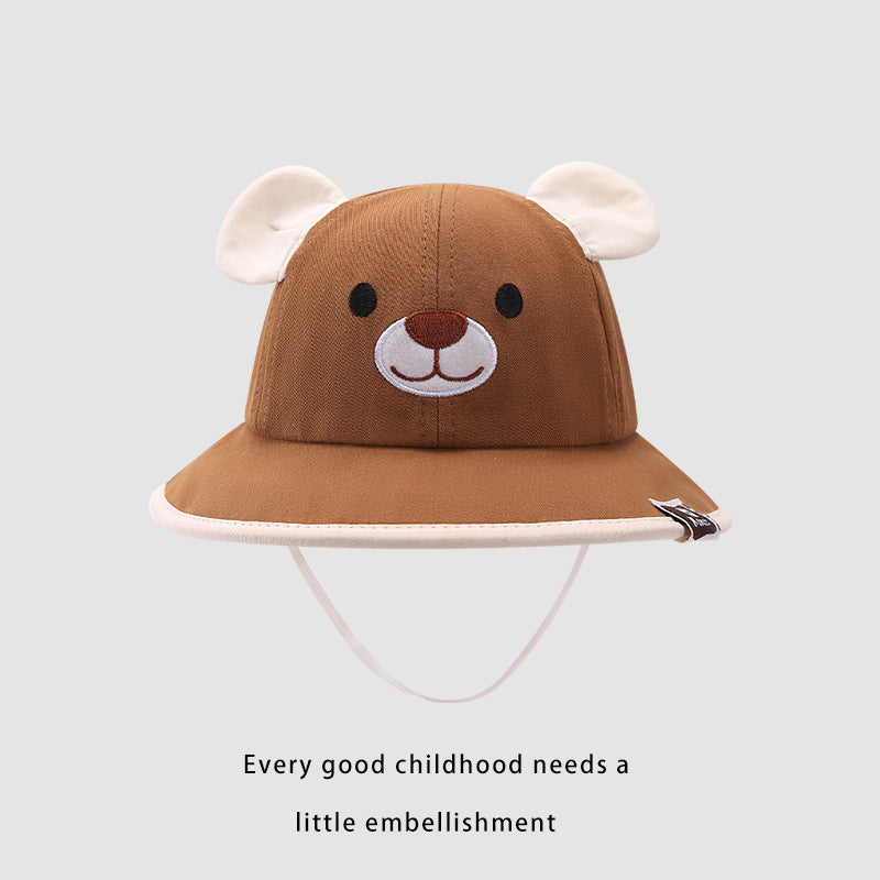 Covered Bear Ears Wide Brim Bucket Kids' Headwear