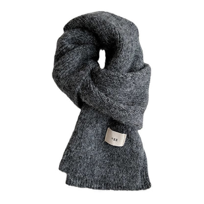 Mohair Clip Flower Female Winter Soft Glutinous Wool Scarfs