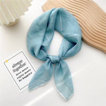 Women's Square Towel Silk Spring Fashionable With Shirt Scarfs