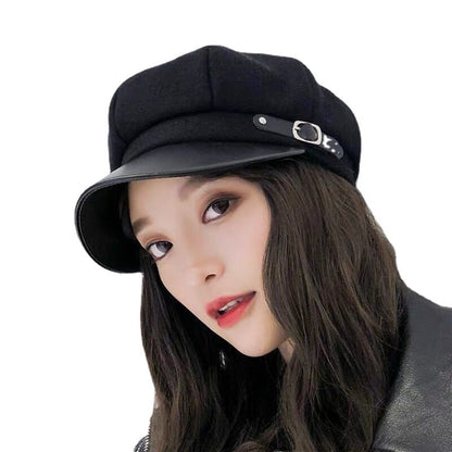 Women's Korean Painter Peaked Warm Fashion Modified Hats & Caps