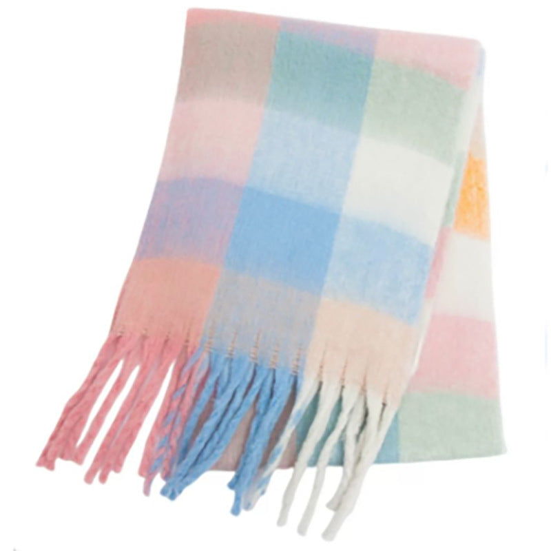 Women's Plaid Korean Thickened British Shawl High-grade Scarfs