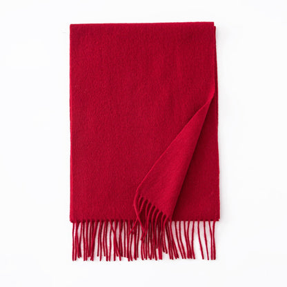 Women's Wool Solid Color Thickened Warm Shawl Scarfs