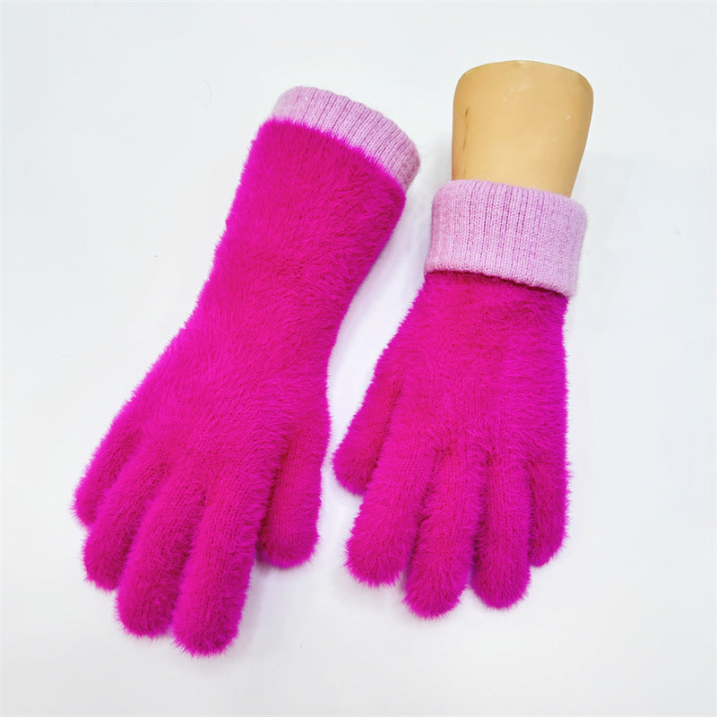 Wool Plus Long Winter Warm Plush Gloves