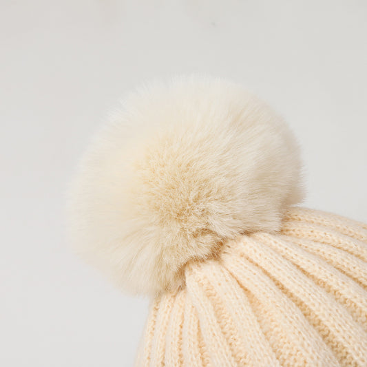 Pure Color Warm Keeping Woolen Winter Solid Hats & Caps