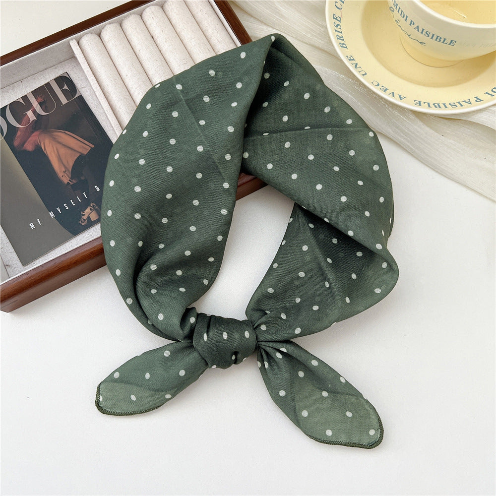 Small Square Towel Silk Female Autumn Summer Bandana Headband Scarfs