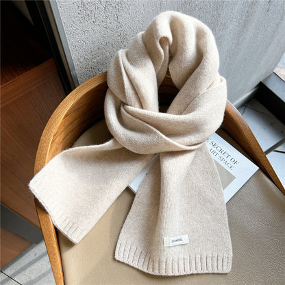 Women's Small Solid Color Knitted Wool For Scarfs