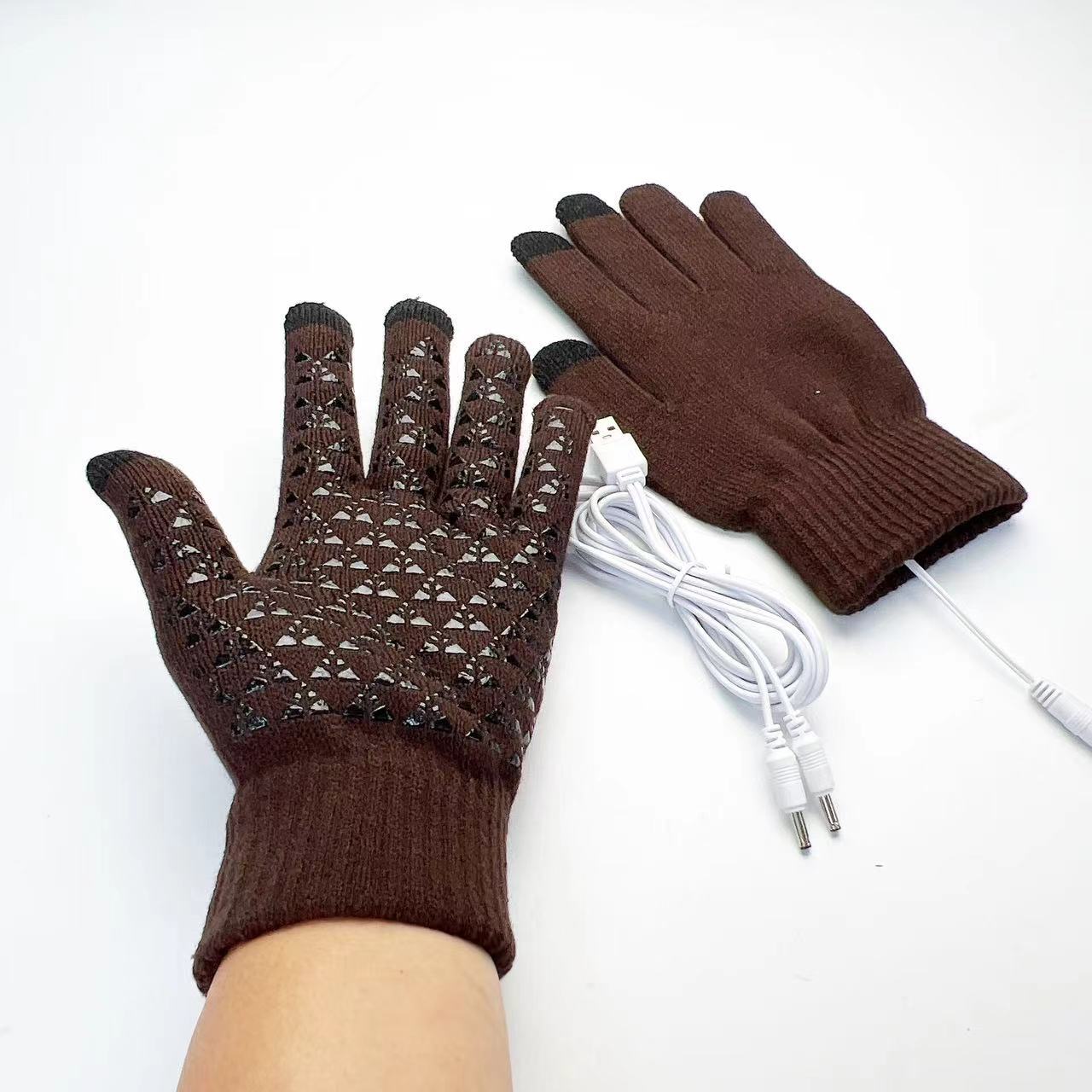 Women's & Men's Double Side Heating Palm Glue Point Gloves