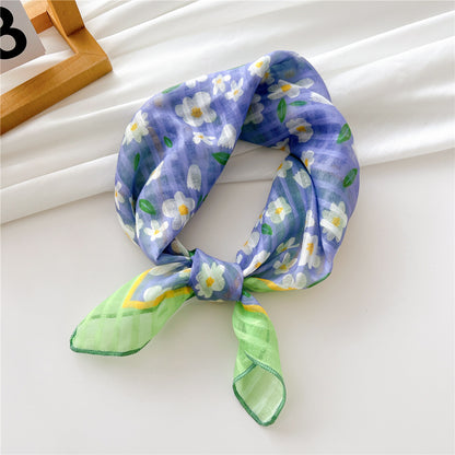 Women's Towel Silk Artistic Fashionable Elegant Hair Scarfs