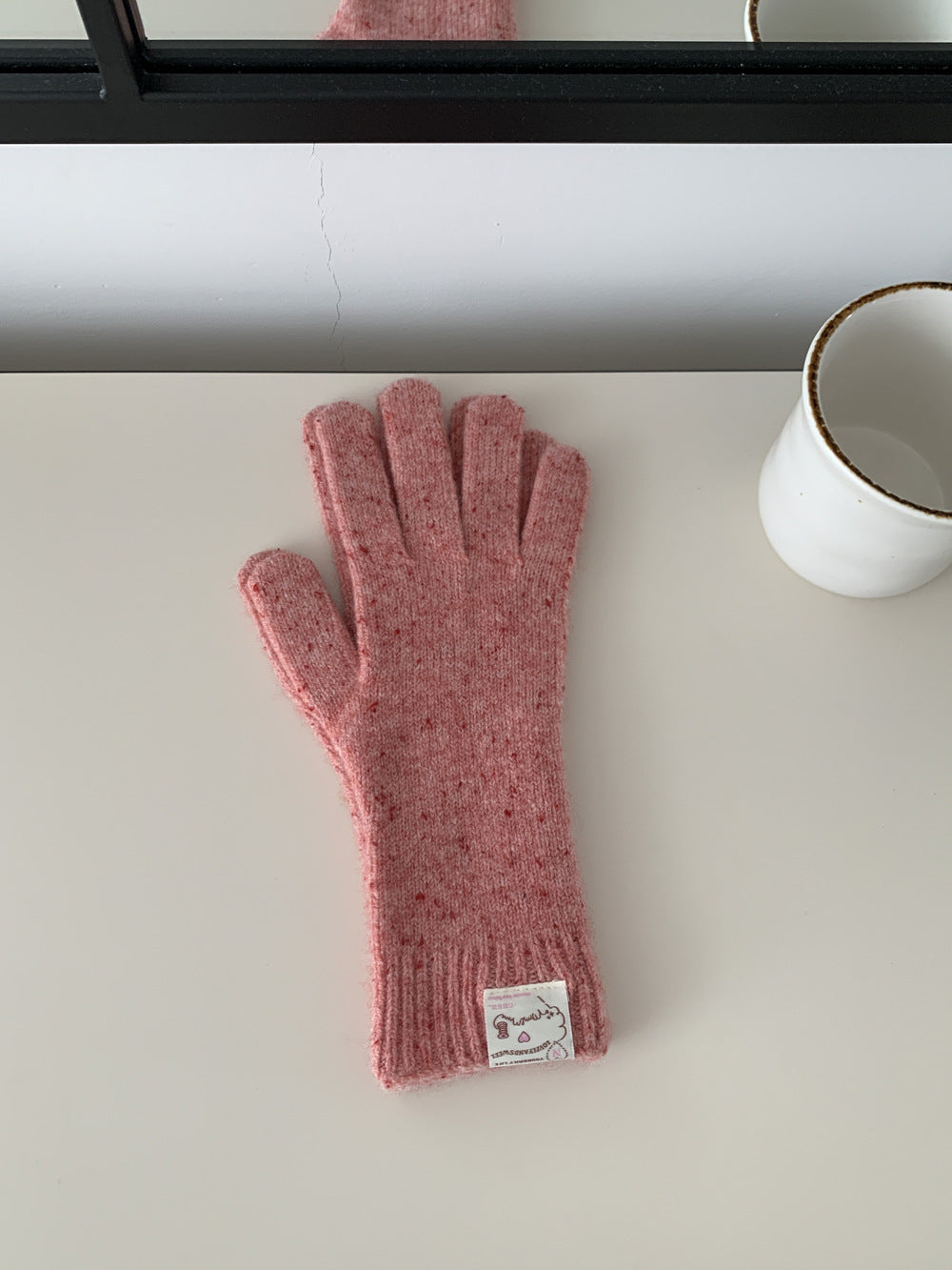 Colorful Wool Female Winter Cute Five Gloves