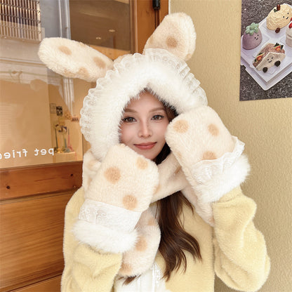 Imitation Rabbit Fur Mittens Plush Warm Gloves