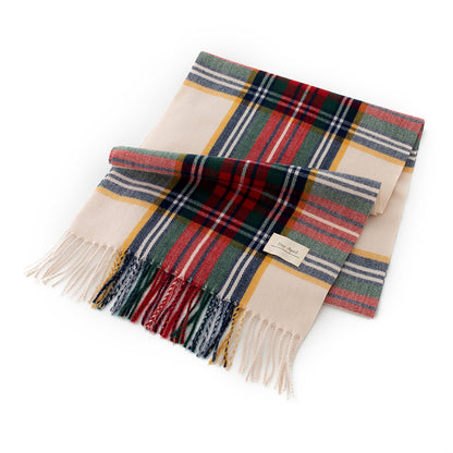 Women's Cashmere Feel Christmas Plaid High Sense Scarfs