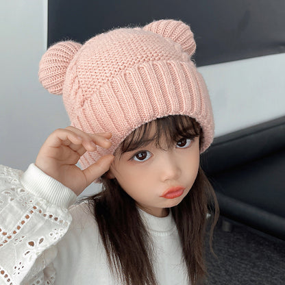 Children's Bear Ear Hat Woolen Comfortable Boys Kids' Headwear