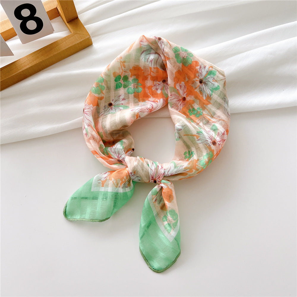 Women's Towel Silk Artistic Fashionable Elegant Hair Scarfs