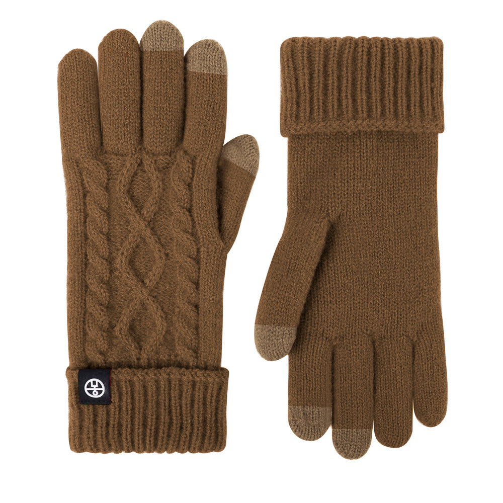 Cycling Wool Twist Lengthen Thicken Outdoor Gloves