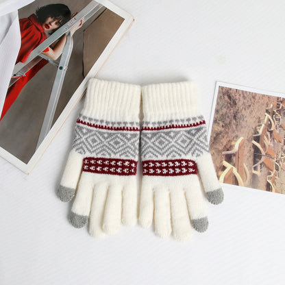 Women's Korean Minority Simple Solid Color Sweet Girly Gloves