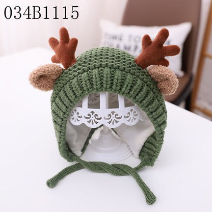 Warm Thickened Plush Bonnet Woolen Earmuffs Kids' Headwear