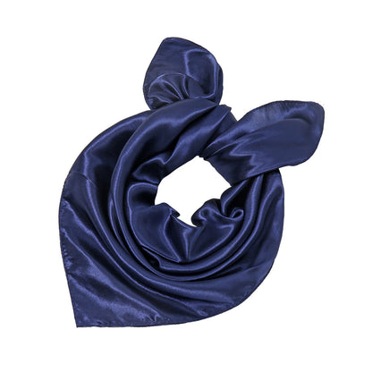 Satin Solid Color Monochrome Professional Square Scarfs