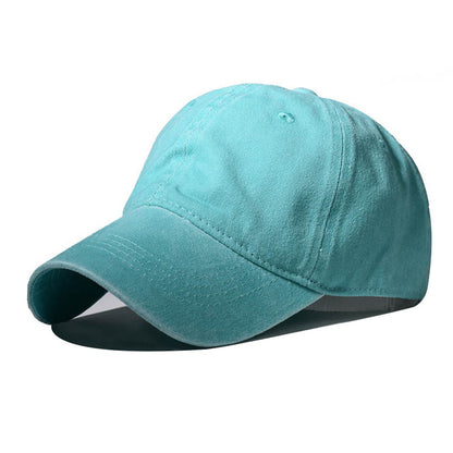 Men's Washed Pure Cotton Solid Color Light Hats & Caps