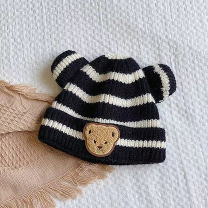 Children's Thickened Knitted Hat Cartoon Cute Bear Kids' Headwear